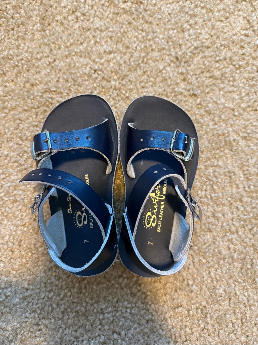 Sun San Navy Blue Adjustable Sandals size 7